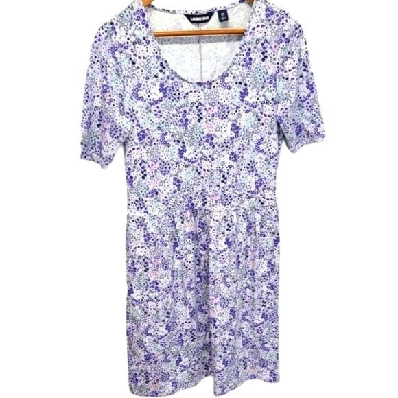 Land's End‎ Floral Purple Spring Dress size XS - Picture 1 of 8